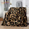 3D Wild Leopard Print Blanket Series Soft Plush Flannel Blanket for Living Room Bedroom Bed Sofa Picnic Kids Covering When Sleep 2