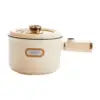 Mini Hot Pot Nonstick Electric Cooker Dry Protection Multifunctional 1.6L Electric Skillet for Soup Cooking Ramen Steak Dumpling 6