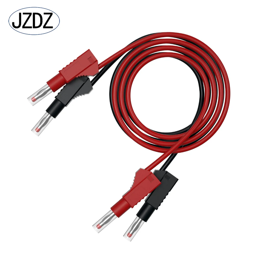 JZDZ 2pcs Multi-meter Test Leads Cable Jumper Wire Line Security 4mm Banana Plug Retractable Test Tool Red Black DIY J.70022 test leads pin 1mm flexible test probe tips electrical connector 4mm female banana plug multi meter needle