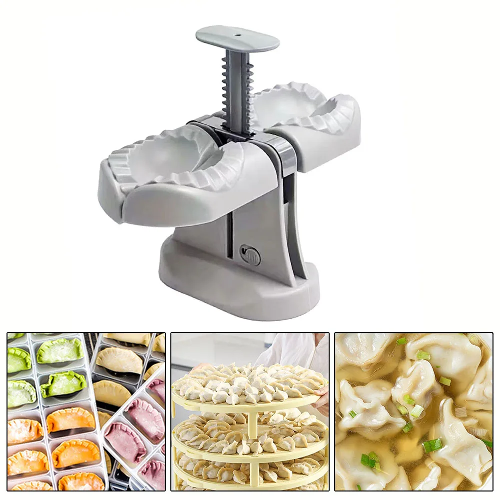

Automatic Dumpling Mould Machine Double Head Press Ravioli Shaper Maker Mould Kitchen Pressing Dumplings Skin Ravioli Accessorie