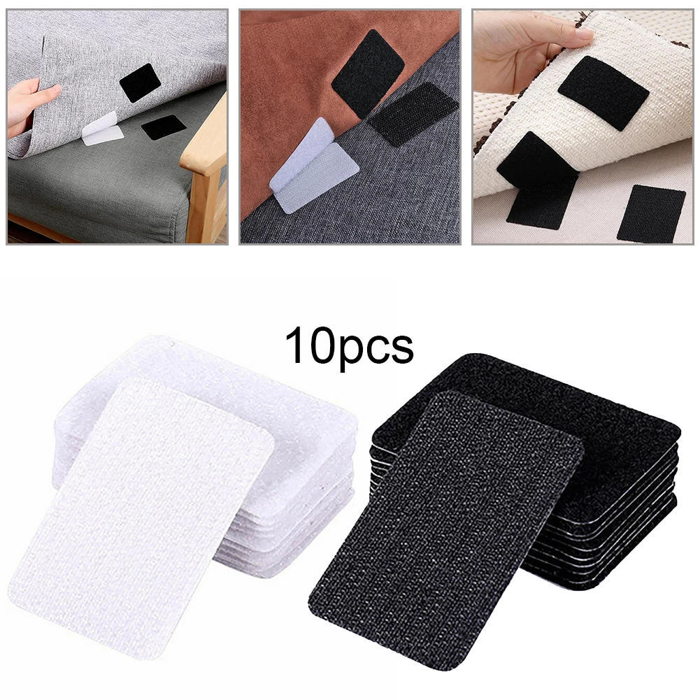 Gripper Anti-Slip Pad 10pcs/set Sticker Tape 4*6cm Carpet Mat Non Slip Nylon Parts Removable Replacement Reusable