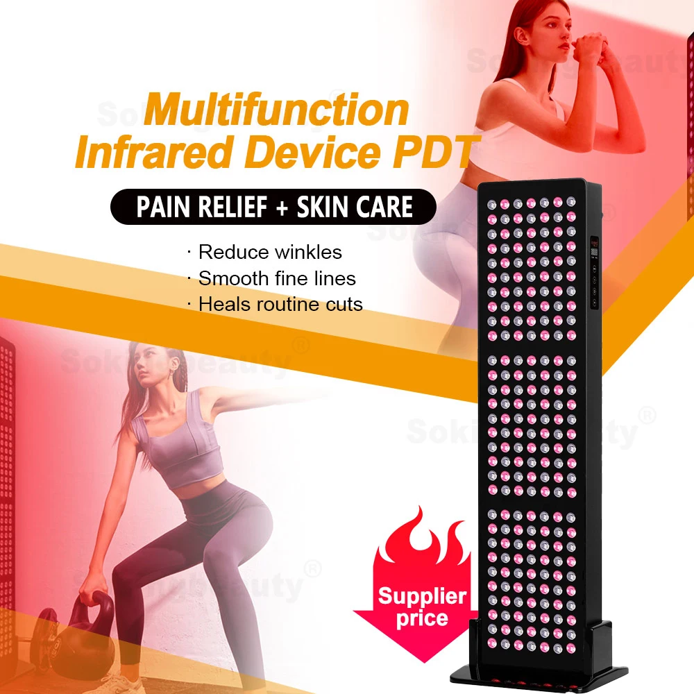 

1000W 660Nm 850Nm Led Full Body Infrared Light Therapy Portbale 210pcs PDT LED Machine Home Use Led Red Light Therapy Panel