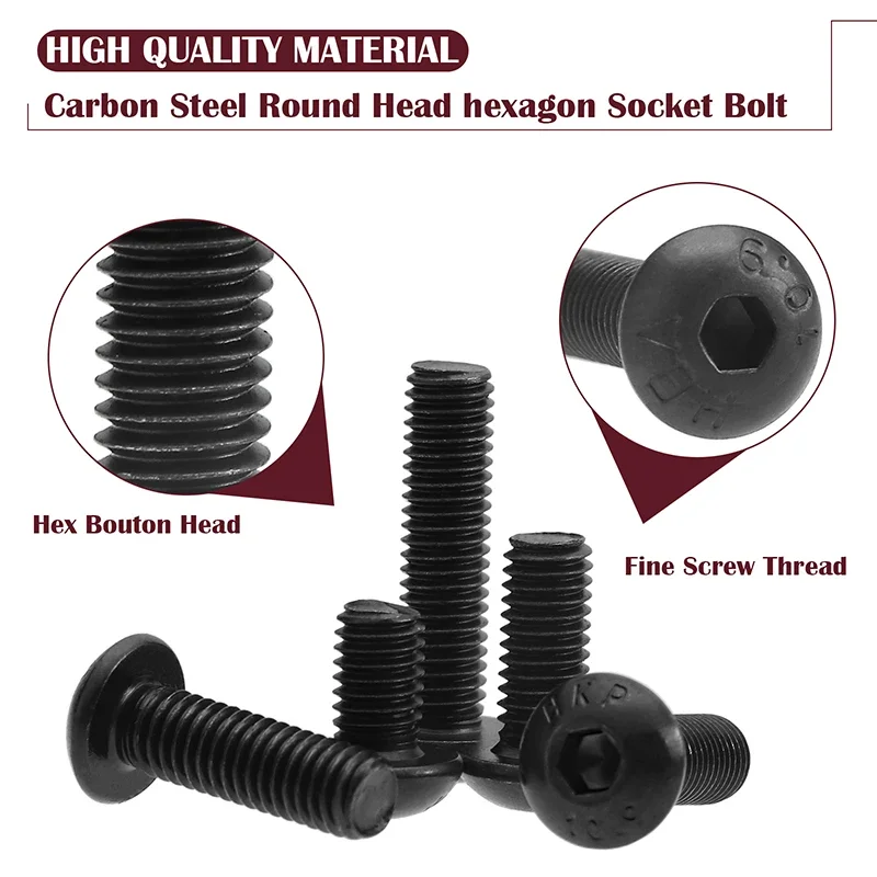 Cabeça Redonda Kit Parafuso, M2, M3, M4,
