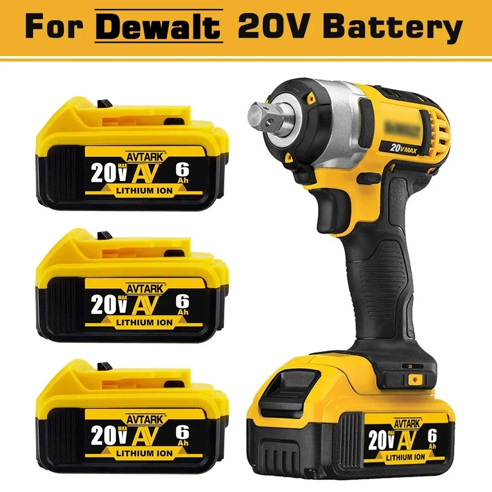 

2023 Upgrade 20V 6.0Ah 8.0Ah DCB200 Replacement Li-ion Battery for DeWalt MAX DCB205 DCB201 DCB203 power tool Batteries