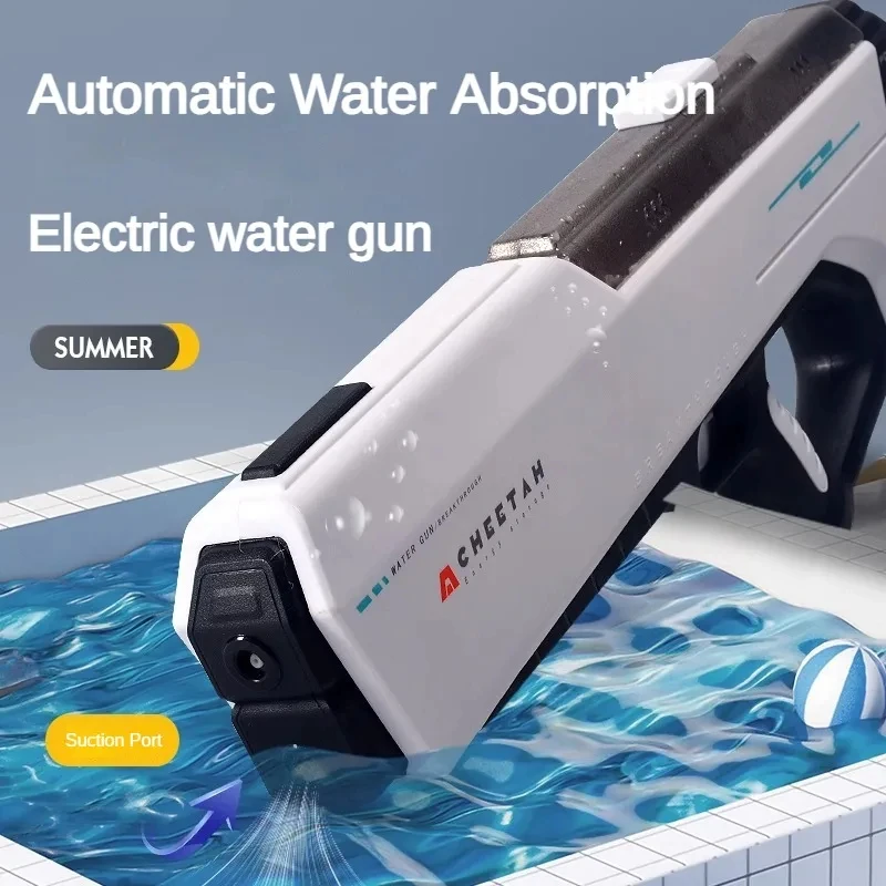 Kids Fully Electric Water Gun Toy High Pressure Water Gun Outdoor Pool Garden Fight Games Automatic Absorb Water Watergun Toys 3