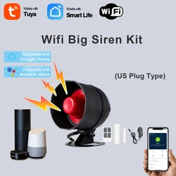 Smart WiFi Wireless Alarm Siren for Home Security, Loud Sound Alert with App Control (105WT-US)