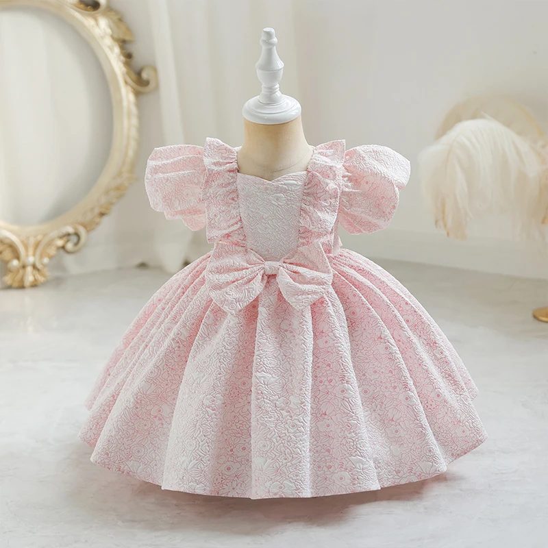 135x50cm Pink 3D Embossed Relief Jacquard Fabric For Princess Dress, Children's Clothing, Handmade DIY Fabrics TJ21712