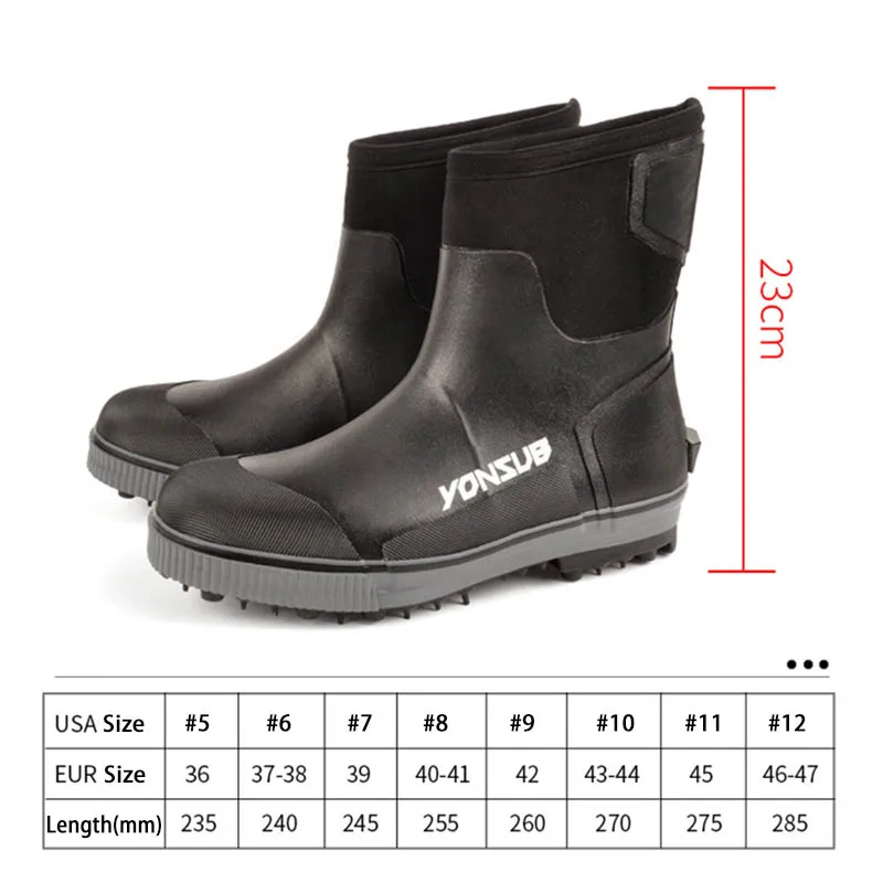 Reef Rock Fishing Shoes, Rubber Spike Sole Anit-slip Upstream Hunting Fishing Boots, Men Women Fly Wading Shoes