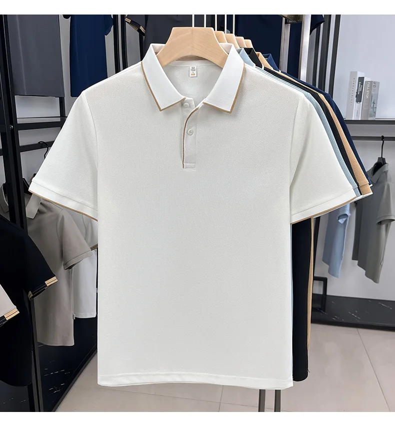 High quality men's short sleeved summer new fashion brand striped Korean style golf custom comfortable casual business T-shirt 28 S9b697ebf958742e3a8986d176d1ed1f4e
