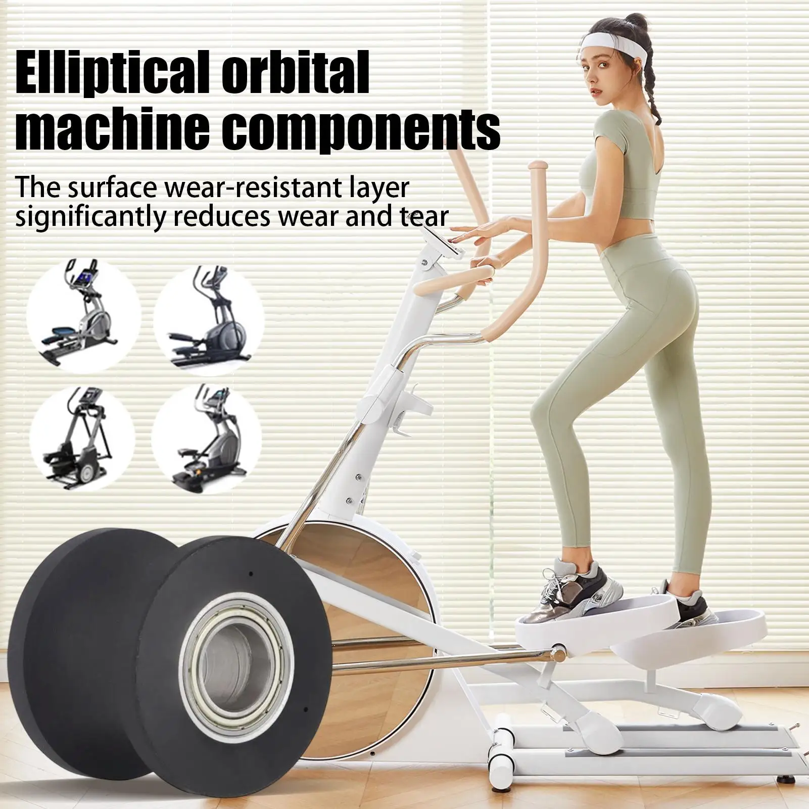 NEW Fitness Equipment Roller Quiet Smooth Replacement Parts Elliptical Machine Replacement Leg Roller For Indoor Commercial Gym