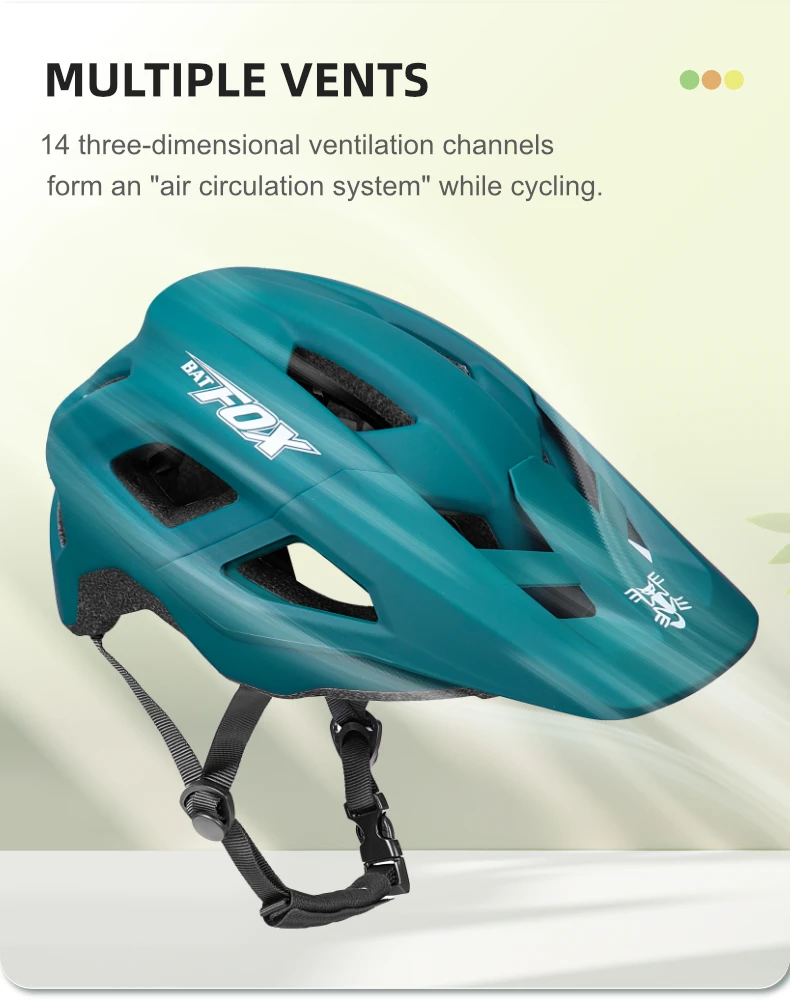 BATFOX 2026 Fahrradhelm für Herren und Damen, Integrierte Ultraleichte Belüftung, Pendler- und Rennrad-MTB-Fahrradhelm, Radsport-Sicherheitsausrüstung – Detail 5