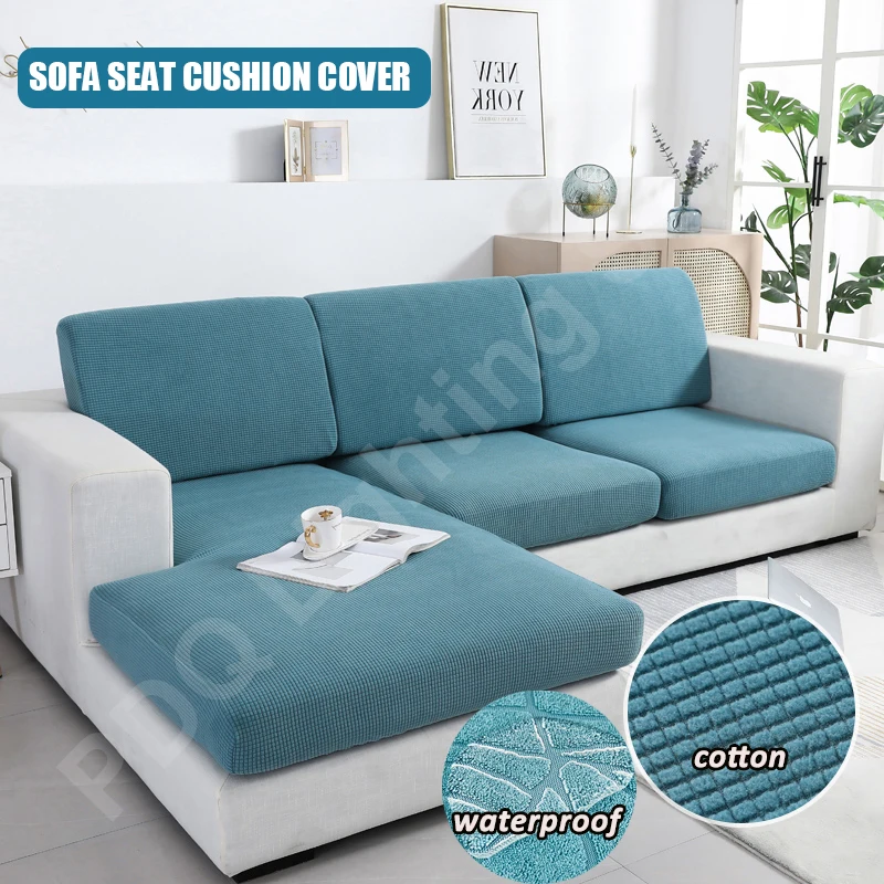 Stretch Bank Zitkussen Hoezen, Jacquard Bank Kussenhoezen Voor Individuele Kussens, Vervanging Sofa Zitkussenhoezen Meubelbeschermer (3 zits,Grijs A