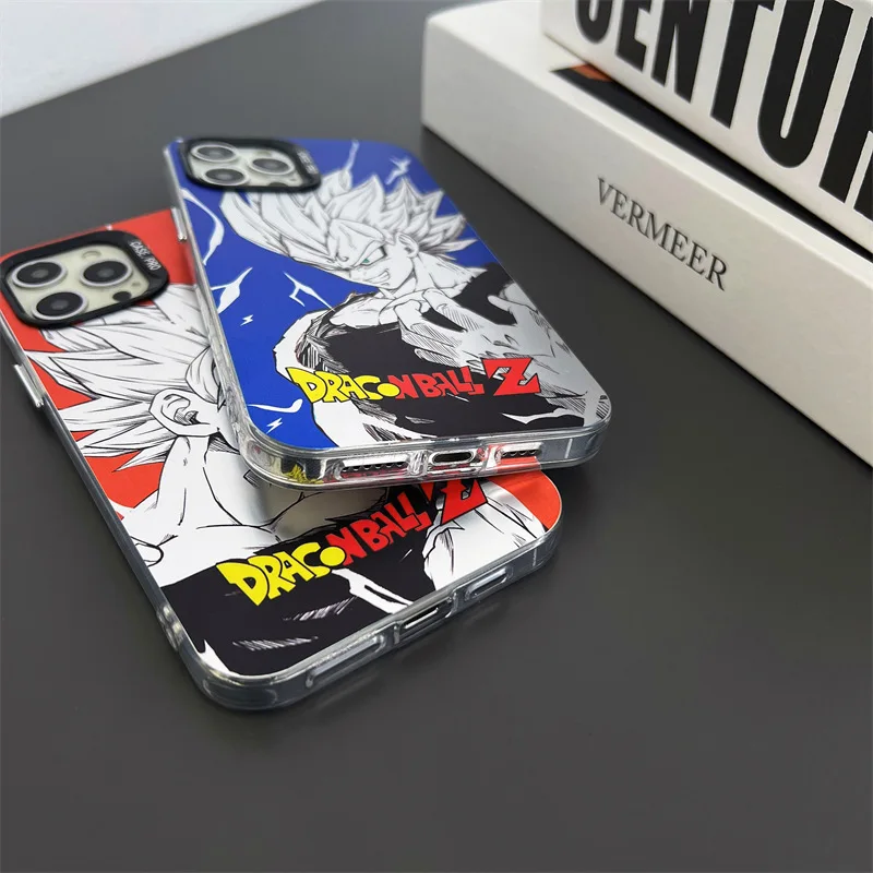 Capa De Celular Moda Anime Desenho Animado Bola De Dragão Escuro Super  Vegeta Goku iPhone 14 13 12 11 Pro MAX 14Plus 7 8 Plus X XR XS - Corre Que  Ta Baratinho