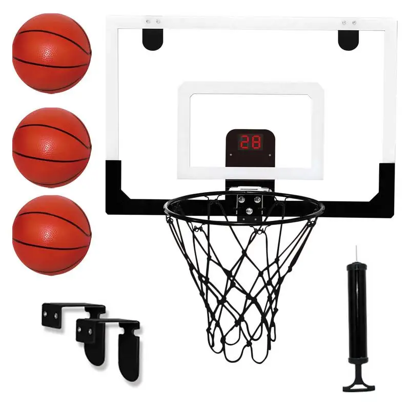 Electronic Basketball Hoop Over The Door Basketball Mini Hoop Dunkable