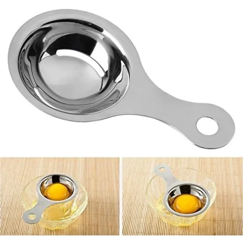 Egg separator Egg Yolk Separator Stainless Steel Eggs White Filter Kitchen Gadgets Separating Funnel Spoon Divider Kitchen Utensils