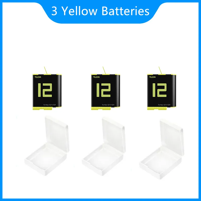 3 Yellow Batteries