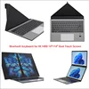 Wireless Bluetooth Folding Keyboard 14“+14” Dual Screen Laptop PU Leather Concealable Touchpad Portable Keyboard 1