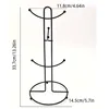 6 Cup Hooks Mug Drying Rack Punch-free Mug Holders Racks Space Saving Storage Shelves Metal for Bar Wine Glass Kitchen Tools 6