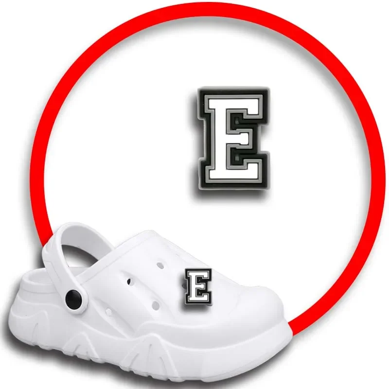 

Упаковка булавок для Crocs, шармы, аксессуары для обуви, украшение с белыми буквами, джинсы, женские сандалии, пряжка, Детские сувениры, мужские значки