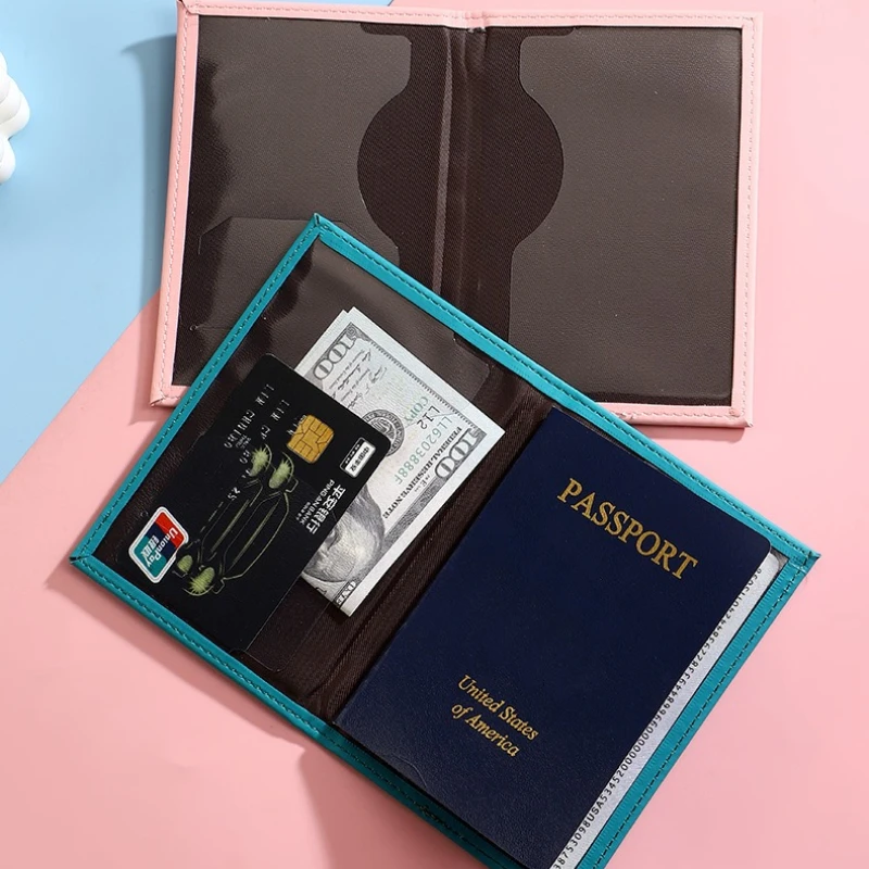 PU Leather Passport Cover for Men & Women Organizer - Protective Card Holder ID Document Covers World Map Travel Passport Case - 2