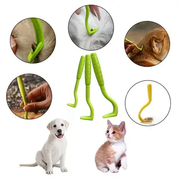 3Pcs Pet Flea Remover Tool Kit Plastic Scratching Hook Remover Pet Cat Dog Grooming Supplies Tick Picker Pet Accessories 5