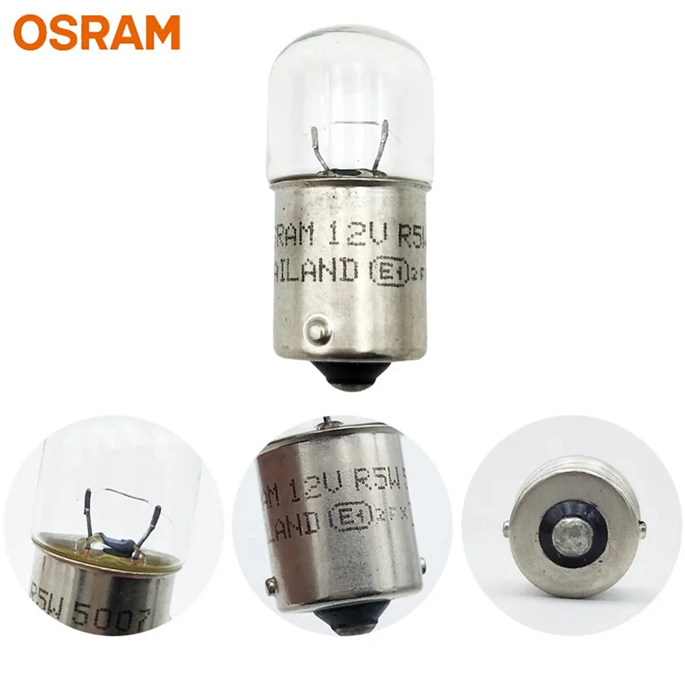 OSRAM 5007 R5W Bulbs 10-Pack – 12V 5W License Plate Light Replacement, BA15s Base
