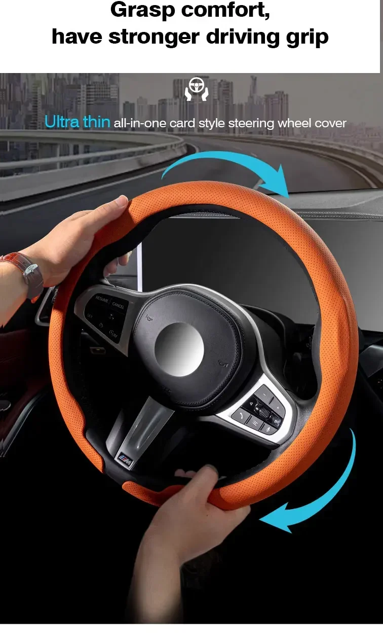 Lenkradbezug Rutschfest Atmungsaktiv Lenkrad-Zubehör für Tesla Model 3, Model X, Model S und Model Y (2019-2026) – Detail 2