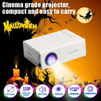 Halloween Mini Led Projector HD Hdmi Usb Audio Home Theater Media Player Beamer Christmas Gift Outdoor Travel Portable Projector 1