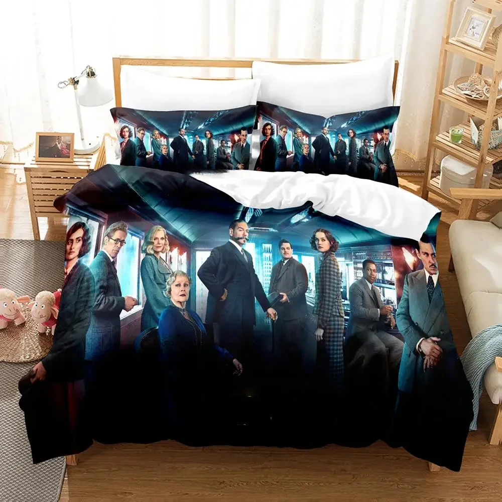 

Movie Murder on the Orient Express Bedding Set Boys Girls Twin Queen Size Duvet Cover Pillowcase Bed Kids Adult