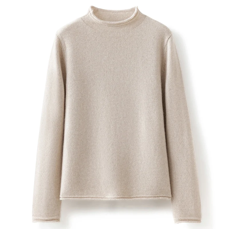 

Женский кашемировый свитер 100%, новые женские топы на осень и зиму, однотонный мягкий теплый базовый пуловер, Женский утепленный Повседневный вязаный джемпер, 2023