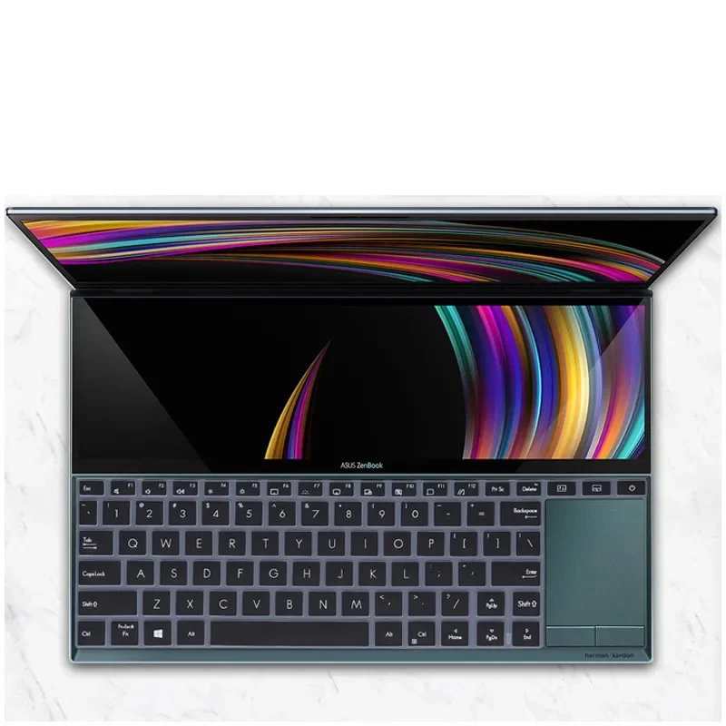 

Clear Transparent Silicone Keyboard Cover Film For ASUS ZenBook Pro Duo 14 UX481