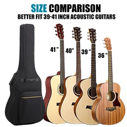 Acoustic Guitar Bag with Thick Padding and Water - Resistant Finish, Adjustable Shoulder Strap, and Dust - Proof Protection (Bass bag)