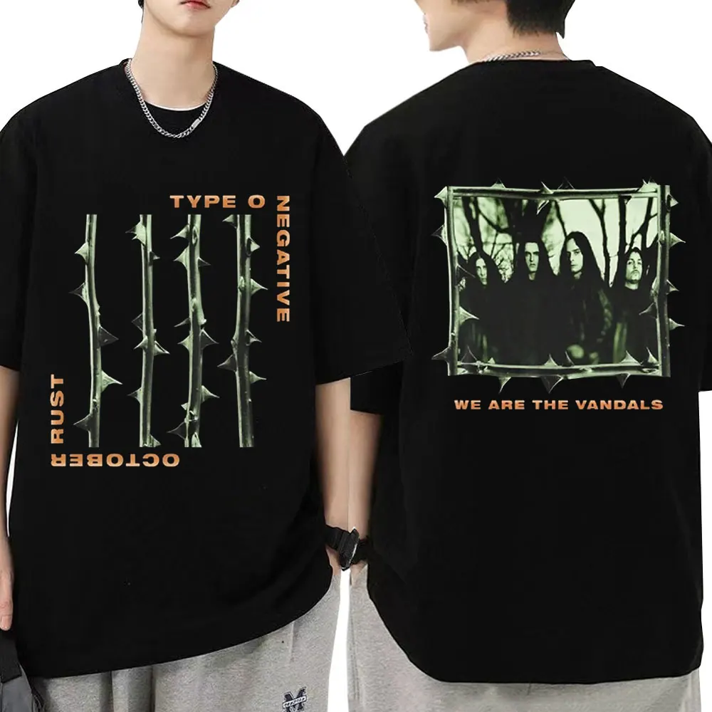 

Type O Negative October Rust T-shirt Gothic Metal Rock Band T Shirt Summer Men's Cotton Oversized Vintage Short Sleeve T-shirts