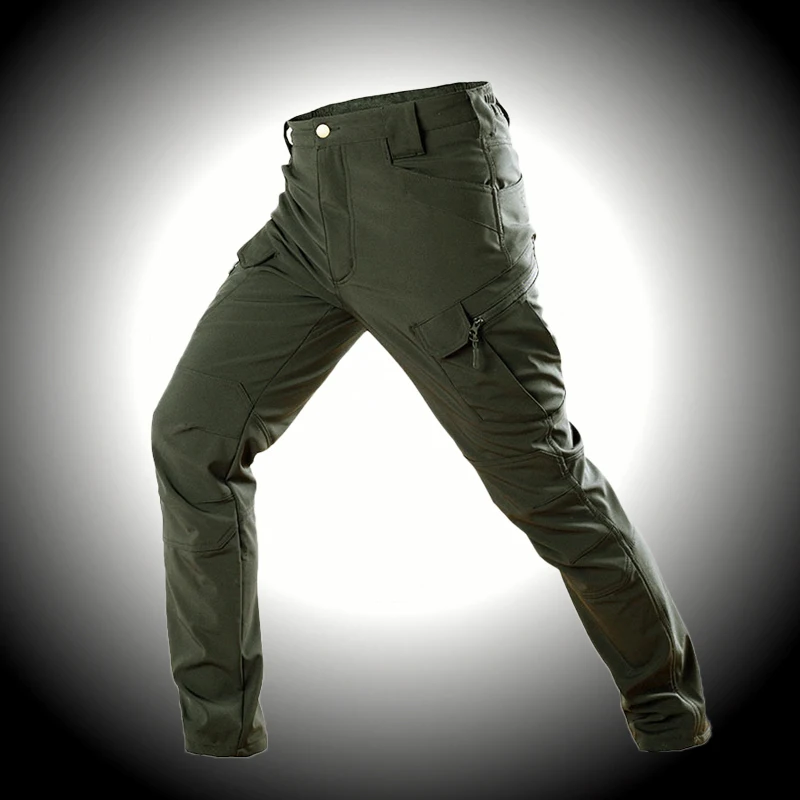 남성용 보온 카고 팬츠, 따뜻한 양털, 방풍 야외 트레킹 하이킹 바지, 캐주얼 소프트 쉘, 스포츠 바지, 겨울