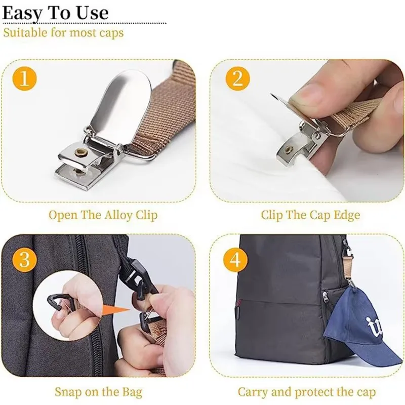 Outdoor travel straw hat clip Portable hat companion bag clip Multi-purpose outdoor glove organizer