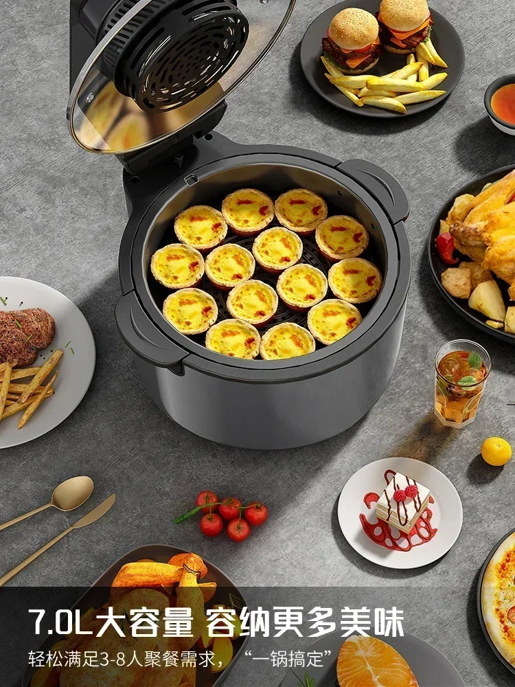 Home-use air fryer. No-flip. Visible. Multifunctional Smart. New oven integrated Electric fryer. Also known as freidoras de aire 4