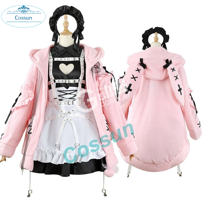 

Hololive VTuber Makaino Ririmu Cosplay Costumes Women Cute Outfits Coat Dress Apron Halloween Carnival Uniforms Custom Made
