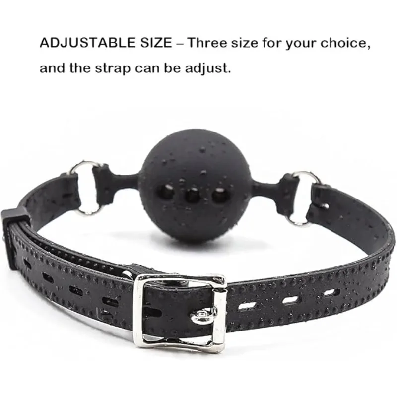 Bâillon buccal en silicone non toxique, jouet sexuel pour adultes, idéal pour les couples, les préliminaires BDSM, accessoires de flirt inclus._voghion.com