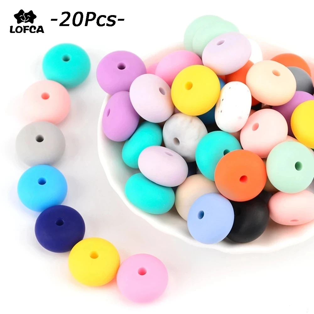 20pcs Silicone Beads Food Grade Silicone Teether DIY Pacifier