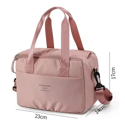Insulated Waterproof Lunch Bag with Aluminum Foil Lining (Pink)