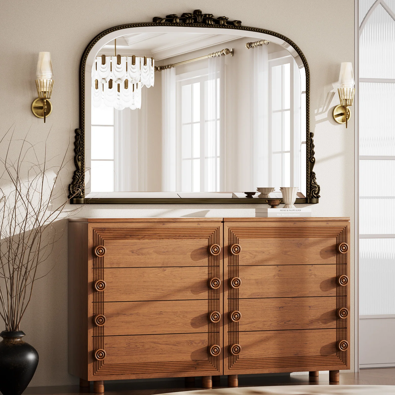 Vintage Arched Vanity Mirror 3