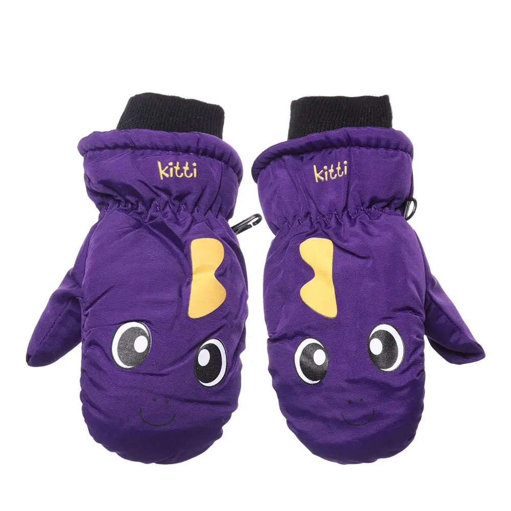 Gloves Cute Cartoon Winter Snow Warm Gloves Boy Girls Ski Snowboard Windproof Waterproof Thicken Keep Warm Winter Must 1 Pair