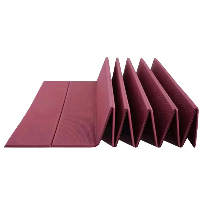 6mm Portable Foldable POE Gym Mat, Lightweight Anti-Slip Yoga Mat, Multi-Purpose Travel Fitness Eightfold Large Design