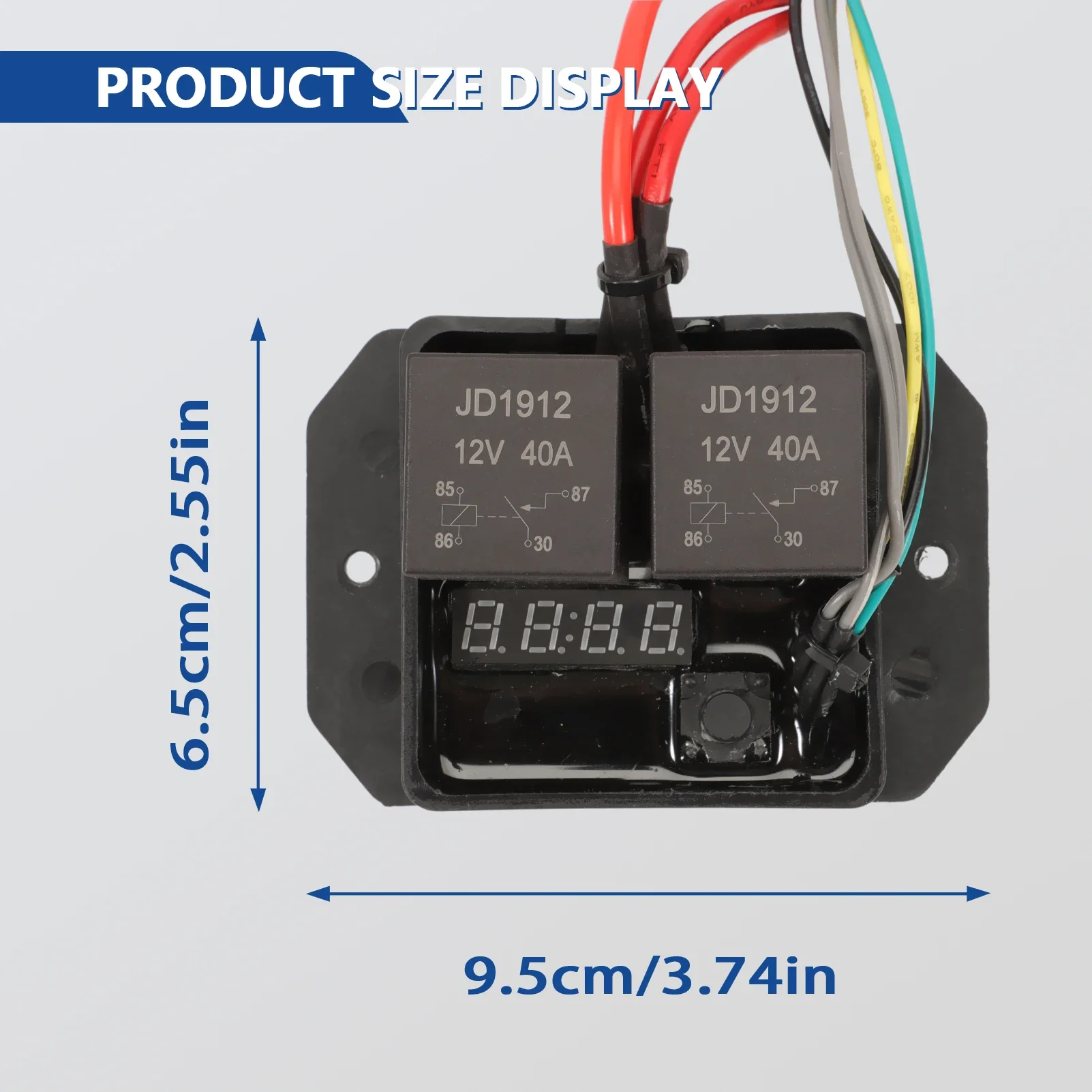 Regolatore Digitale Per Ventola Radiatore 12/24V, Doppio Relè Con Display LED E Sonda Di Temperatura 40-110°C