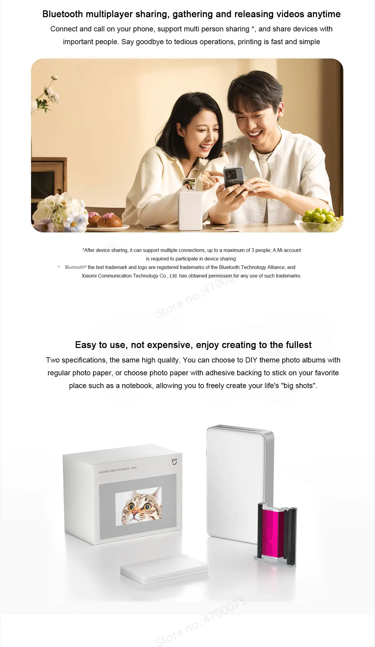Xiaomi MI Portable Photo Printer PRO Wireless Pocket Printers