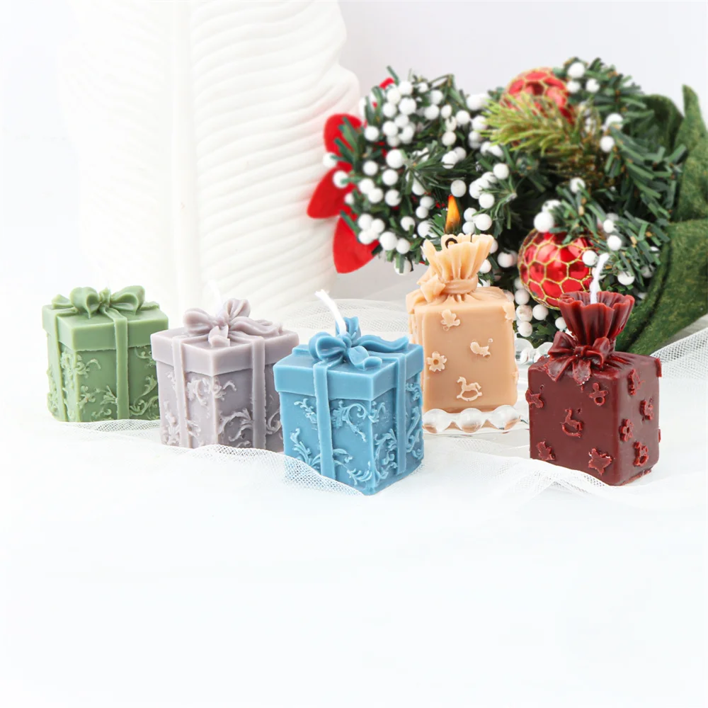 Description Picture 2 of item3D Reusable Gift Box Silicone Mold DIY Scented Candle Present Boxes Candles Mold Soap Resin Mould Christmas Decor