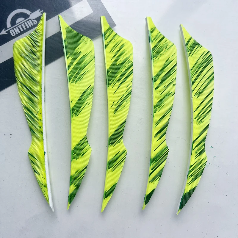30 Plumes D'archerie 4 Pouces – Aile Droite Vertes – Pour Fabrication Flèches DIY