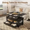 Coffee Table Farmhouse Lift Top Table with Drawers Rectangular Table 6
