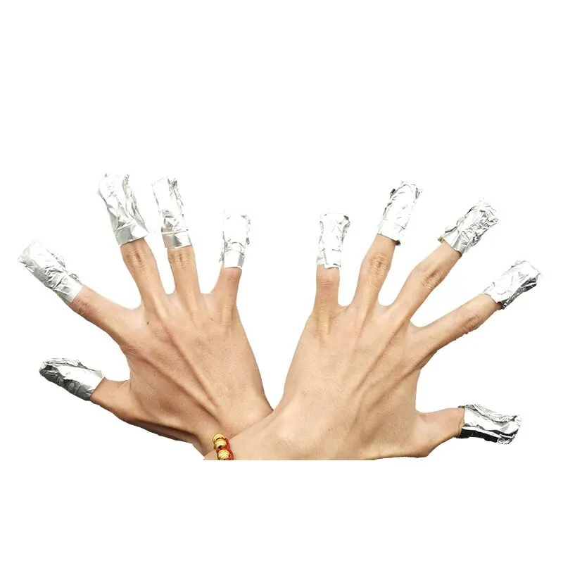 Nail Polish Remover 100pcs Bag Aluminum Foil Nail Polish Immersion Nail Polish Removal Wrap Towel Gel Remover Tool