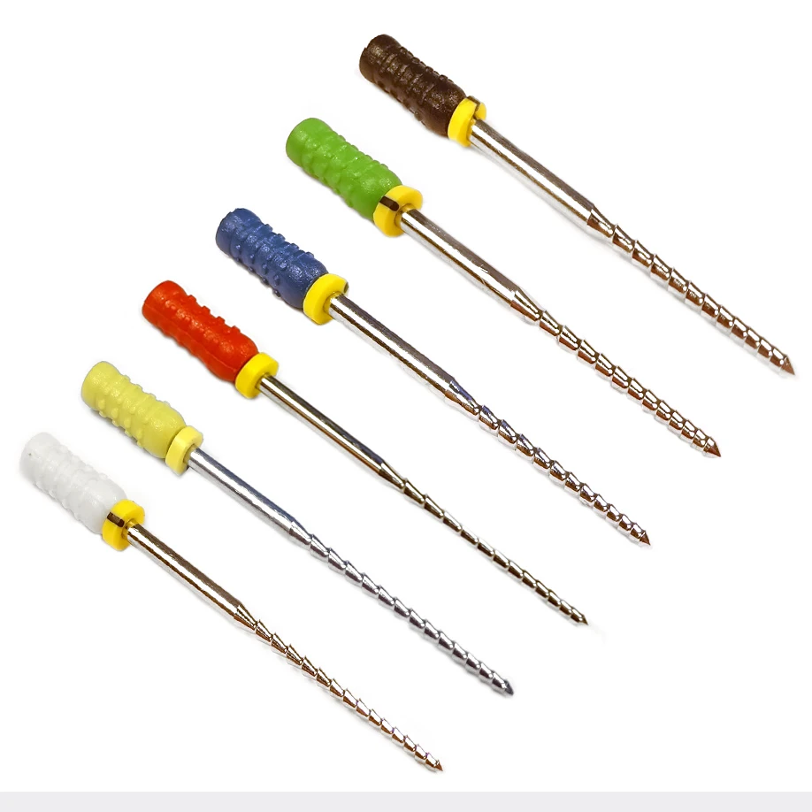 CYF047 Dental H-Files 25mm Single Size10#/15# Assorted15-40 6Pcs/Pack Dental Stainless Steel Hand Use Endodontic Root Canal File 5